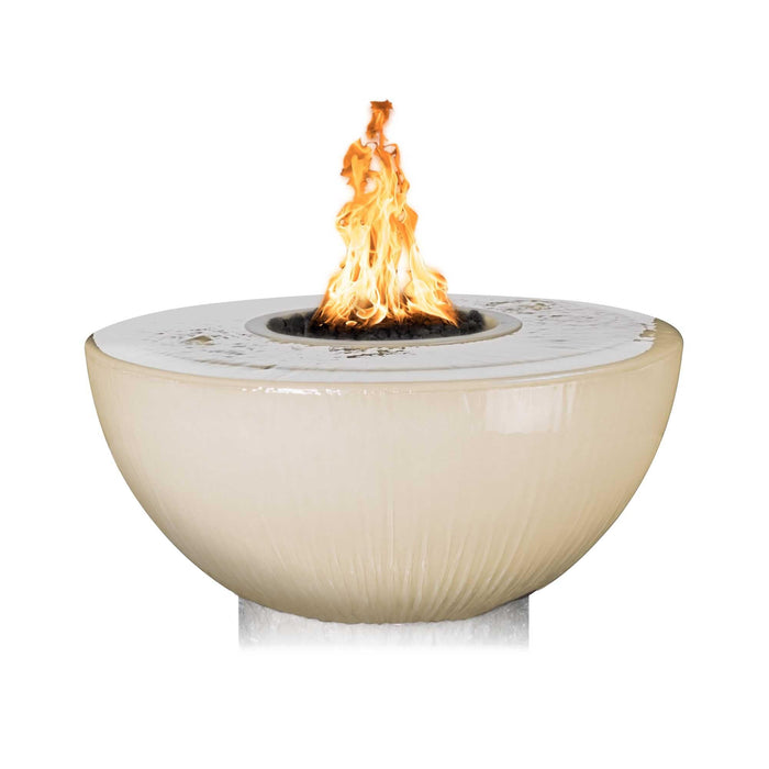 The Outdoor Plus 38" Sedona Fire & Water Bowl - 360° Spill Fire & Water Bowl Vanilla / Match Lit / Natural Gas