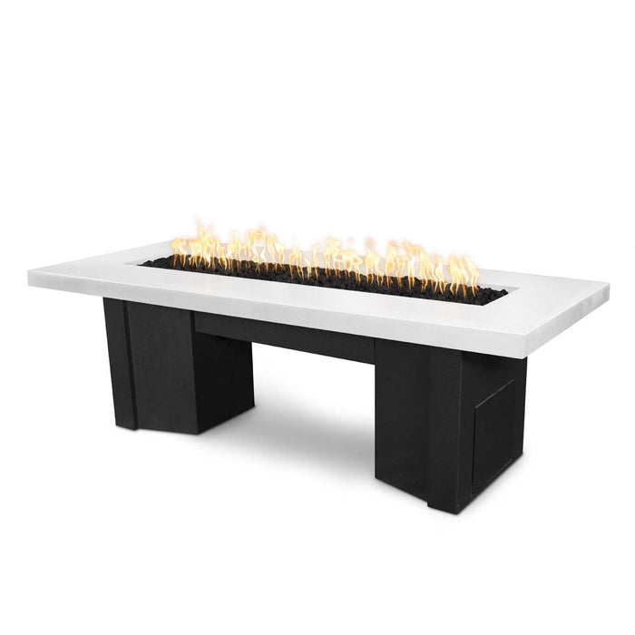 The Outdoor Plus Alameda Fire Table - Black & White Collection Fire Table 48" / Match Lit / Natural Gas