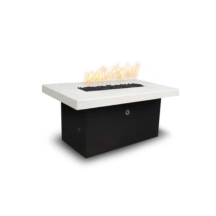 The Outdoor Plus Alberta Fire Pit - Black & White Collection Fire Table 36" / Match Lit / Natural Gas