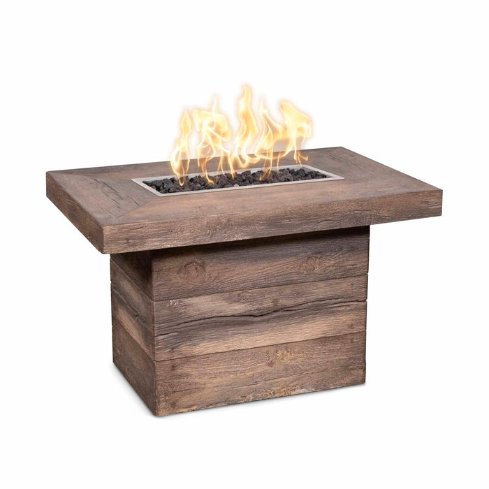 The Outdoor Plus Alberta Fire Table Fire Table Oak / Match Lit / Natural Gas