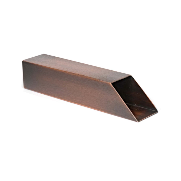 The Outdoor Plus Angled Mini Scupper Scupper 2.5" x 2.5" x 12" / Copper