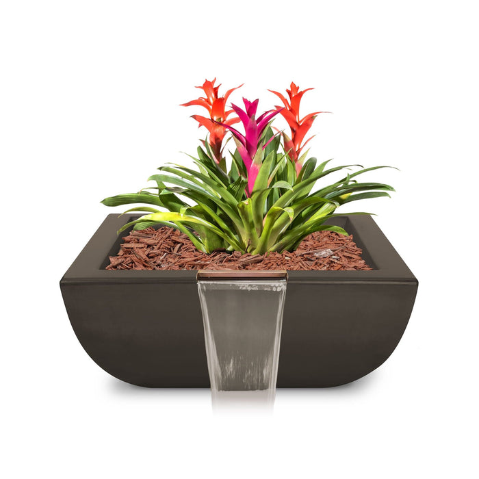 The Outdoor Plus Avalon Planter & Water Bowl Planter & Water Bowl Chocolate / 24"