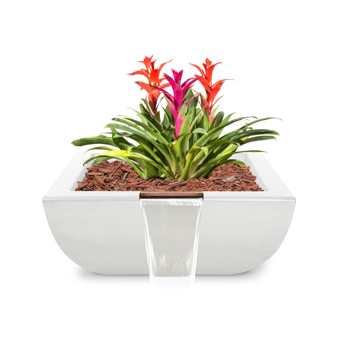 The Outdoor Plus Avalon Planter & Water Bowl Planter & Water Bowl White / 24"