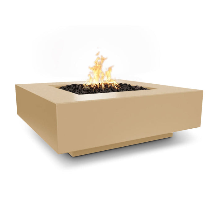 The Outdoor Plus Cabo Concrete Square Fire Pit Fire Pits Brown / 36" / Match Lit