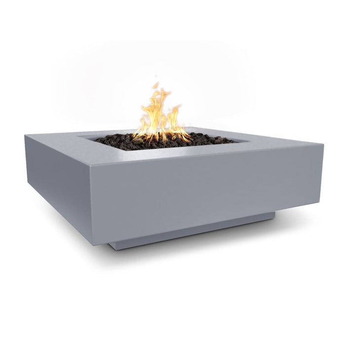 The Outdoor Plus Cabo Concrete Square Fire Pit Fire Pits Gray / 36" / Match Lit