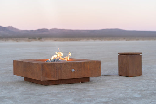 The Outdoor Plus Cabo Square Fire Pit - Corten Steel Fire Pits 36" / Match Lit / Natural Gas