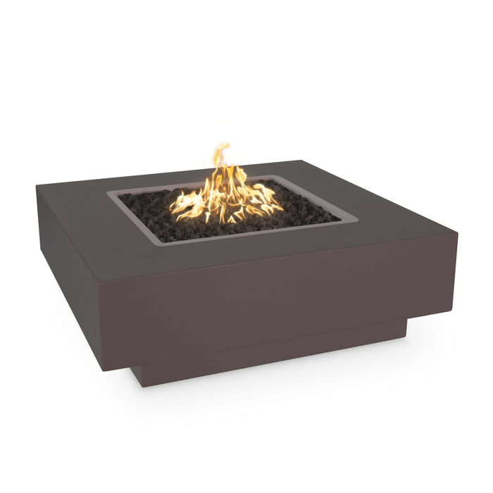 The Outdoor Plus Cabo Square Powder Coat Steel Fire Pit Fire Pits Java / 36" / Match Lit