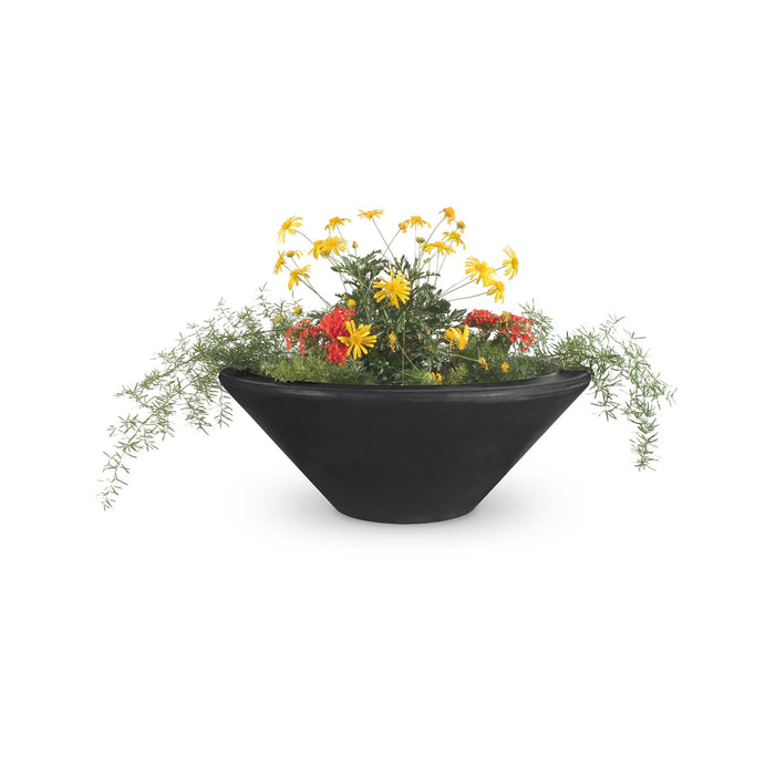 The Outdoor Plus Cazo Bowl™- GFRC Concrete Planter Bowl Black / 24"