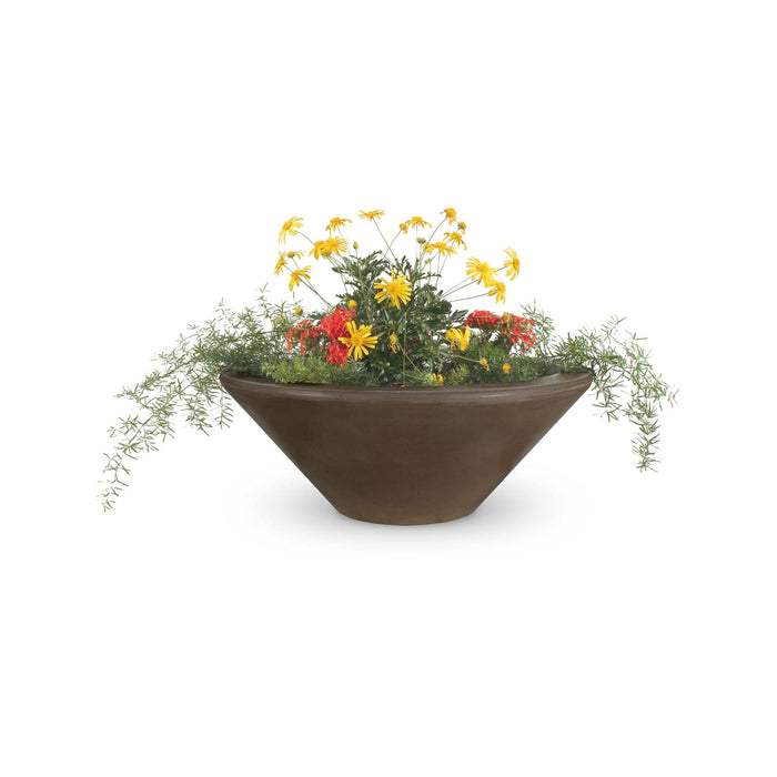 The Outdoor Plus Cazo Bowl™- GFRC Concrete Planter Bowl Chocolate / 24"