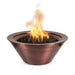 The Outdoor Plus Cazo Fire Bowl - Hammered Patina Copper Fire Bowl 24" / Match Lit / Natural Gas