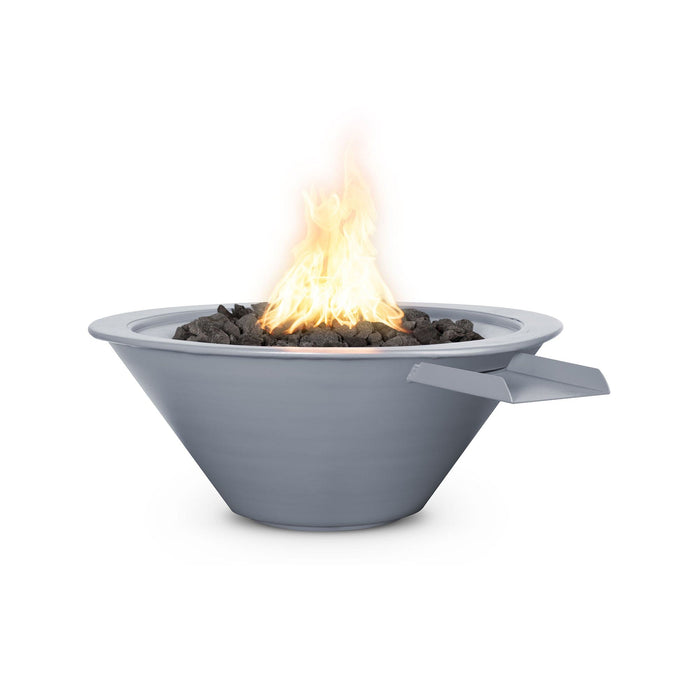 The Outdoor Plus Cazo Fire & Water Bowl - Metal Powder Coat Fire & Water Bowl Gray / 24" / Match Lit