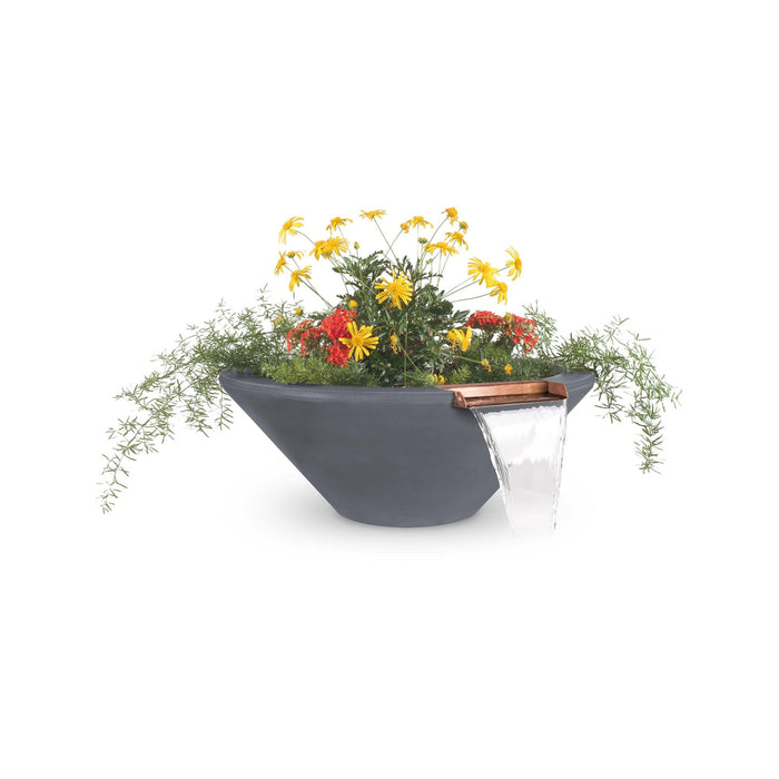 The Outdoor Plus Cazo Planter & Water Bowl - GFRC Concrete Planter & Water Bowl Gray / 24"