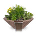 The Outdoor Plus Cazo Planter & Water Bowl - GFRC Wood Grain Planter & Water Bowl Oak / 24"