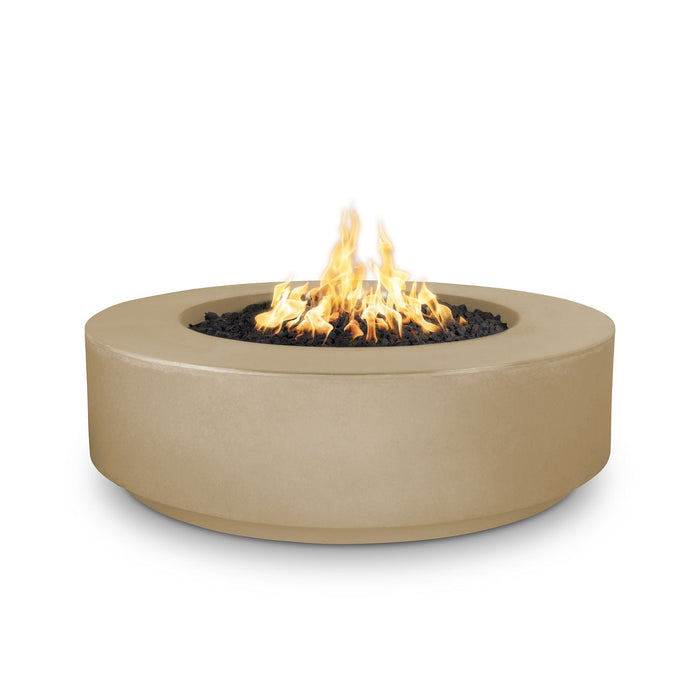 The Outdoor Plus Florence GFRC Fire Pit - 12" Tall Fire Pits Brown / Match Lit