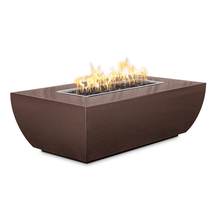 The Outdoor Plus Linear Avalon Corten Steel - Fire Pit - 15" Tall Fire Pits 48" / Match Lit / Natural Gas