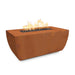 The Outdoor Plus Linear Avalon Corten Steel - Fire Pit - 24" Tall Fire Pits 48" / Match Lit / Natural Gas