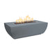 The Outdoor Plus Linear Avalon Powder Coated - Fire Pit - 15" Tall Fire Pits Gray / Match Lit