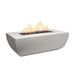 The Outdoor Plus Linear Avalon Powder Coated - Fire Pit - 15" Tall Fire Pits Pewter / Match Lit