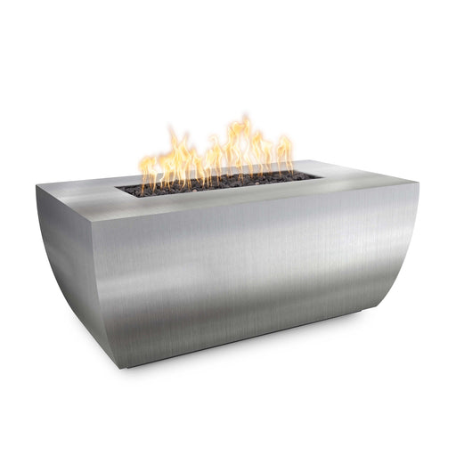 The Outdoor Plus Linear Avalon Stainless Steel - Fire Pit - 24" Tall Fire Pits 48" / Match Lit / Natural Gas