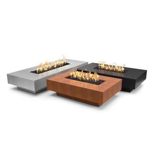 The Outdoor Plus Linear Cabo Metal Fire Pit - Corten Steel Fire Pits 56" / Match Lit / Natural Gas