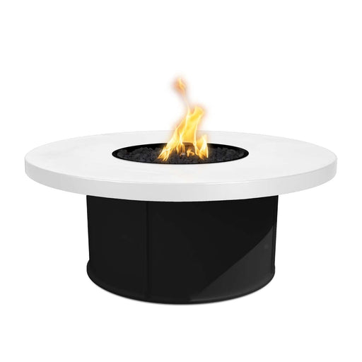 The Outdoor Plus Mabel Fire Table - Black & White Collection Fire Table 36" / Match Lit / Natural Gas