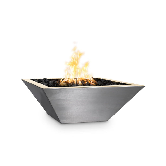 The Outdoor Plus Maya Fire Bowl - Stainless Steel Fire Bowl 24" / Match Lit / Natural Gas