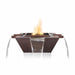 The Outdoor Plus Maya Fire & Water Bowl - Copper 4-Way Spill Fire & Water Bowl 30" / Match Lit / Natural Gas