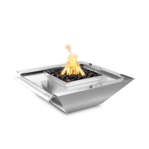 The Outdoor Plus Maya Fire & Water Bowl - Wide Gravity Spill Fire & Water Bowl 30" / Match Lit / Natural Gas