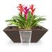 The Outdoor Plus Maya Planter & Water Bowl - GFRC Concrete Planter & Water Bowl Chocolate / 24"