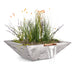 The Outdoor Plus Maya Planter & Water Bowl - Wood Grain GFRC Concrete Planter & Water Bowl Ivory / 24"