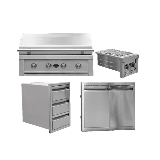 The Outdoor Plus Outdoor Kitchen Kit 2 Grill Package