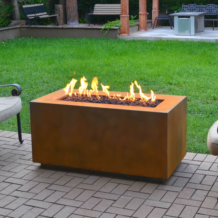 The Outdoor Plus Pismo Collection Fire Pits - Corten Steel Fire Pits 48" / Match Lit / Natural Gas