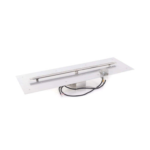 The Outdoor Plus Rectangular Flat Pan & Ss Linear Burner - Opt-Refs824 Pan & Burner Kit 24"x8" / Match Lit / None