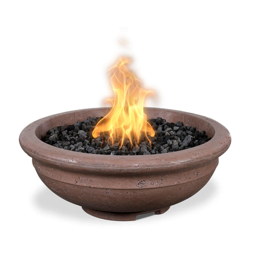 The Outdoor Plus Rodeo Fire Bowl - GFRC Concrete Fire Bowl Chestnut / Match Lit / Natural Gas