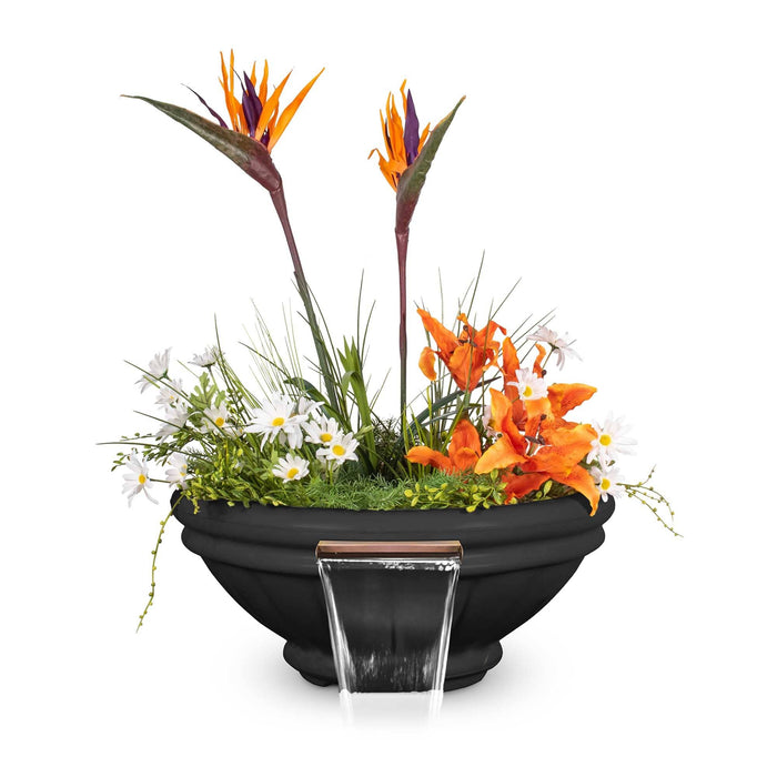 The Outdoor Plus Roma GFRC - Planter & Water Bowl Planter & Water Bowl Black / 24"