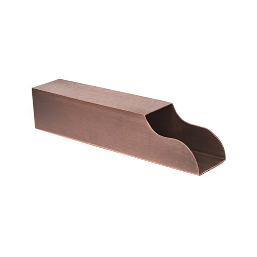 The Outdoor Plus Scalloped Mini Scupper Scupper 2.5" x 2.5" x 12" / Copper