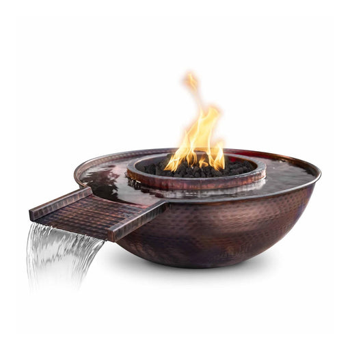 The Outdoor Plus Sedona Fire & Water Bowl Copper Gravity Spill Fire & Water Bowl 27" / Match Lit / Natural Gas