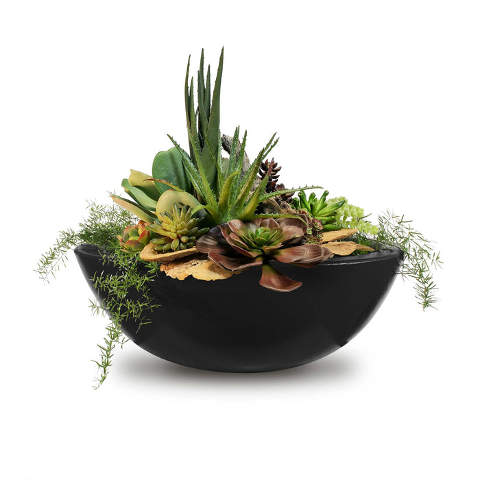 The Outdoor Plus Sedona Planter Bowl- GFRC Concrete Planter Bowl Black / 27"