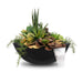 The Outdoor Plus Sedona Planter & Water Bowl - GFRC Concrete Planter & Water Bowl Black / 27"