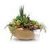 The Outdoor Plus Sedona Planter & Water Bowl - GFRC Concrete Planter & Water Bowl Brown / 27"