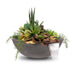 The Outdoor Plus Sedona Planter & Water Bowl - GFRC Concrete Planter & Water Bowl Chestnut / 27"