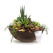 The Outdoor Plus Sedona Planter & Water Bowl - GFRC Concrete Planter & Water Bowl Chocolate / 27"