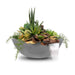 The Outdoor Plus Sedona Planter & Water Bowl - GFRC Concrete Planter & Water Bowl Natural Gray / 27"