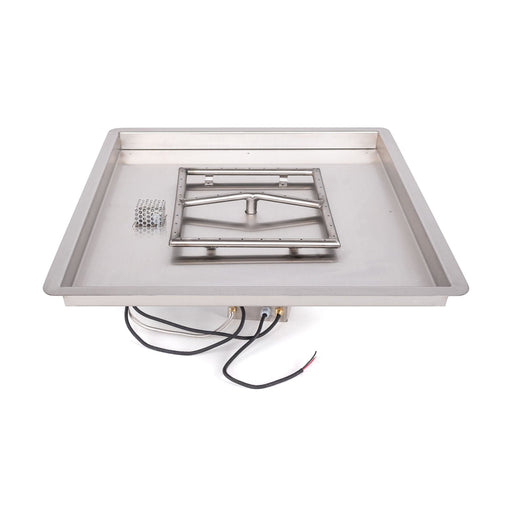 The Outdoor Plus Square Drop In Pan & Square Ss Burner Pan & Burner Kit 16.5"x16.5" / Match Lit / None