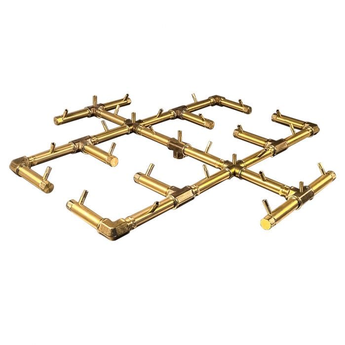 Warming Trends Crossfire 30.5 x 30.5-Inch Original Brass Gas Fire Pit Burner 350K BTU