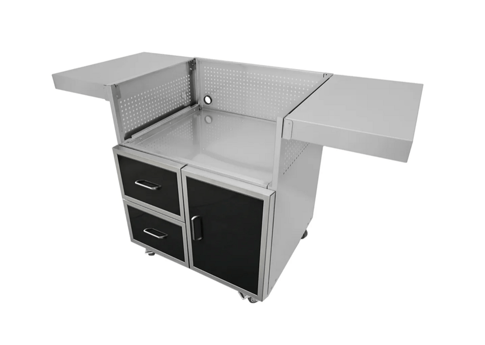 Wildfire 30-Inch Black Stainless Steel Grill Cart