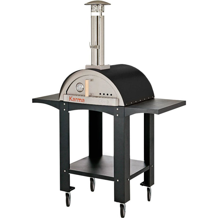 WPPO Karma 25 Wood Fired Pizza Oven with Black Cart