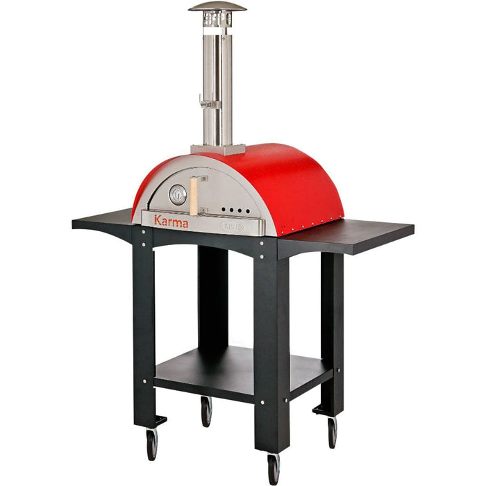 WPPO Karma 25 Wood Fired Pizza Oven with Black Cart