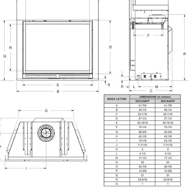 Empire Tahoe Luxury 42 Clean Face Direct Vent Gas Fireplace - DVCX42FP