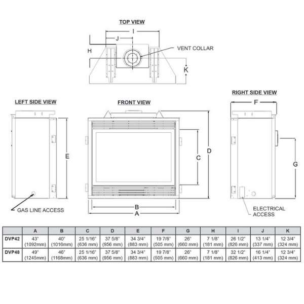 Empire Tahoe Premium 42 Direct Vent Gas Fireplace - DVP42FP